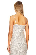 Enza Costa Sequin Cami In Nude Silver Revolve