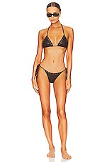 Frankies Bikinis Tia Leather Bikini Top In Cocoa REVOLVE