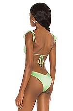 Frankies Bikinis Foxy Satin Bikini Top In Honeydew REVOLVE