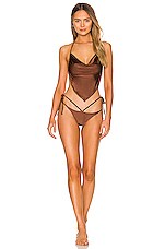 Frankies Bikinis Indy Satin Bikini Top In Bambi REVOLVE