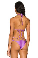 Frankies Bikinis Indy Satin Bikini Top In Violet Revolve