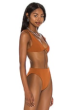 HAIGHT Crepe Grazi Bikini Top In Cooper Brown REVOLVE