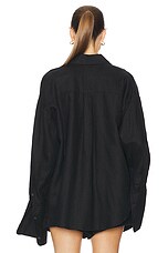 Helsa Washed Linen Shirt In Black Revolve