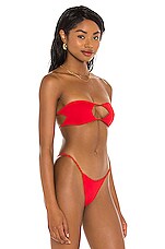 Indah Bass Bandeau Bikini Top In Red Revolve