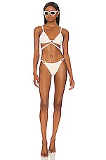 Simkhai Shaya Cut Out Bikini Top In Ceramic Revolve