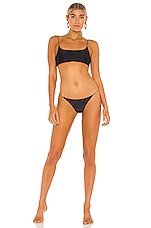 JADE SWIM Micro Bare Minimum Bikini Bottom In Black REVOLVE