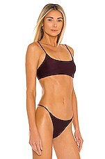 JADE SWIM Muse Scoop Bikini Top In Purple Sheen REVOLVE