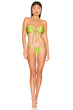 Jade Swim Livi Bikini Top In Palm Sheen Revolve