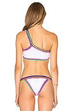 Kiini Yaz One Shoulder Bikini Top In White Multi Revolve