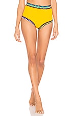 Kiini Ro High Waisted Bikini Bottom In Dark Yellow Multi Revolve