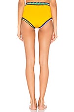 Kiini Ro High Waisted Bikini Bottom In Dark Yellow Multi Revolve