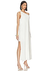 Krisa Layered One Shoulder Dress In Cream REVOLVE