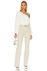 Krisa One Shoulder Blouse In Cream REVOLVE