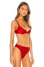 Lna Celine Underwire Bikini Top In Poppy Revolve