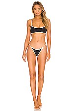 LSPACE Tommy Bikini Bottom In Black Cream REVOLVE