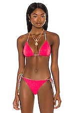 Luli Fama Triangle Bikini Top In Wild Waters Revolve