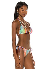 Luli Fama Triangle Bikini Top In Wild Waters Revolve