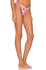 Luli Fama Seamless Reversible High Leg Bikini Bottom In Vivi Il Momento