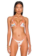 Maaji Balmy Reversible Bikini Top In Coral Peony Revolve