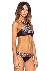 Mara Hoffman Reversible Racerback Bikini Top In Necklace Black REVOLVE