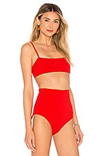 Mara Hoffman Sia Bikini Top In Red Rib Revolve