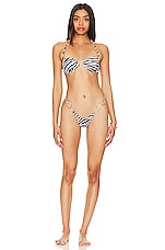 Monica Hansen Beachwear Wild Stripes Underwire Bikini Top In Zebra