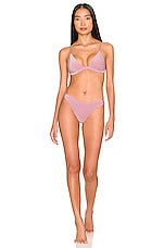 MIKOH Ofu Bikini Bottom In Lurex Berry REVOLVE