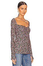 Michael Lauren Kiran Top In Black Floral Revolve