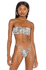 Montce Swim Summer Bikini Top In Zebra Scrunch Revolve