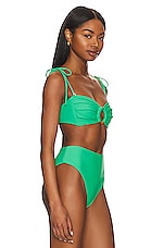 Montce Swim Tori Ties Bandeau Bikini Top In Verde REVOLVE