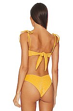 Montce Swim Tori Ties Bandeau Bikini Top In Sun Sparkle Revolve