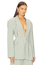 Norma Kamali Oversized Single Breasted Jacket In Dried Sage REVOLVE