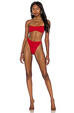 Norma Kamali X Revolve Sunglass Bikini Top In Red Revolve