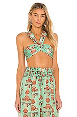 Patbo Seashell Off The Shoulder Bikini Top In Sea Green Revolve