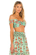 Patbo Seashell Off The Shoulder Bikini Top In Sea Green Revolve