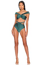 Patbo Off The Shoulder Bikini Top In Palace Green Revolve