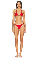 Peixoto Lexi Bikini Top In Red Sangria Revolve