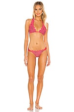 PQ Lace Halter Bikini Top In Pink Crush REVOLVE