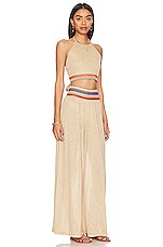 Pitusa Halter Top And Pant Set In Nude Revolve
