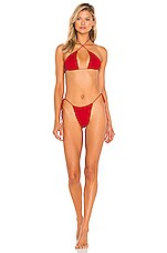 Riot Swim Bixi Bikini Top In Fire Red Revolve