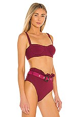 Revel Rey Riley Bikini Top In Raspberry Waffle REVOLVE