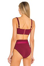 Revel Rey Riley Bikini Top In Raspberry Waffle REVOLVE