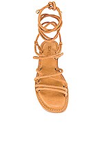 Schutz Magdalena Flat Sandal In Nude Caramel Revolve