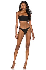 Seafolly Essentials High Cut Bikini Bottom In Black Revolve