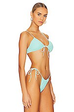 Seafolly Drawstring Neck Bralette Bikini Top In Aruba Blue Revolve