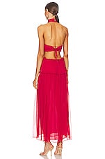 Shona Joy Marquis High Neck Cut Out Midi Dress In Roma Red REVOLVE