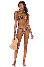 Solid Striped Eva Bikini Top In Leopard Print Revolve