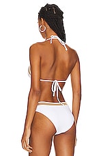 Solid Striped The Iris Bikini Top In White Revolve