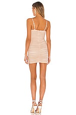 Superdown Tamzin Ruched Mini Dress In Nude Revolve