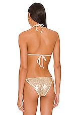 Superdown Chantell Sequin Bikini Top In Gold Revolve